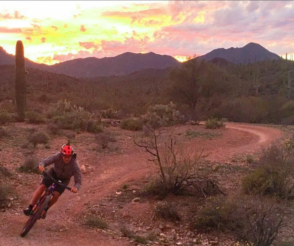 biker in desert